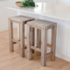 Sturdy High Stool Grey