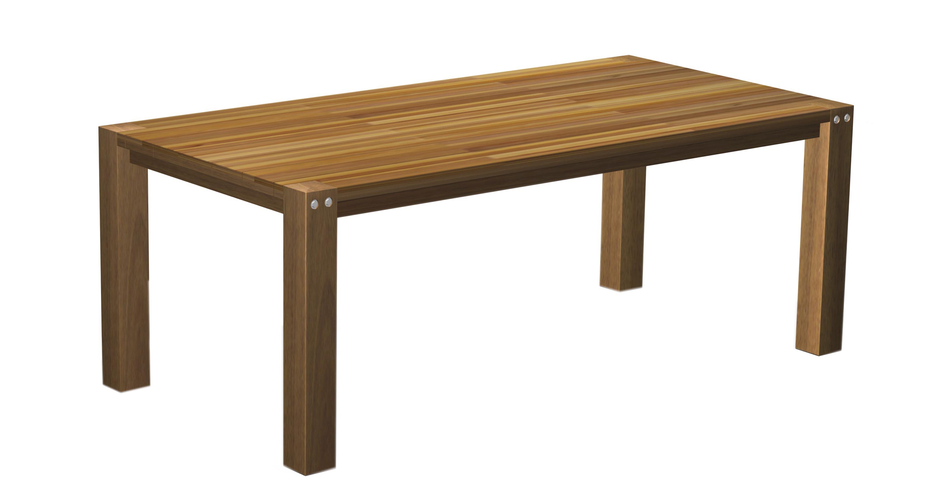 Sturdy Table 200 cm Long Natural Finish Qfurniture
