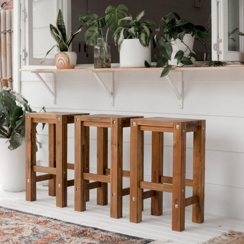 Sturdy High Stool Natural - Set of 3