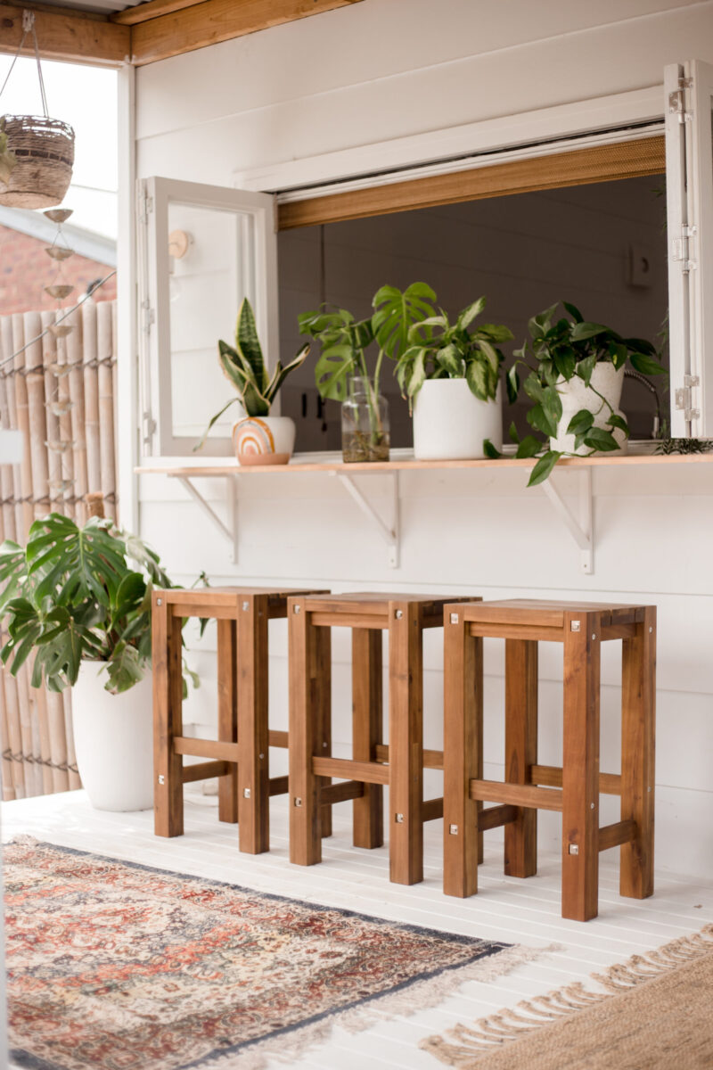 Sturdy High Stool Natural - Set of 3 - Image 3