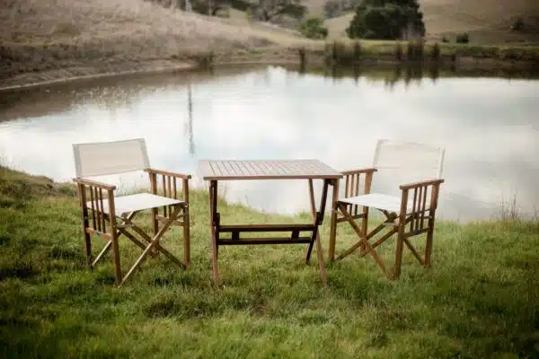 Maculata Folding Table with 2 Directors Chairs