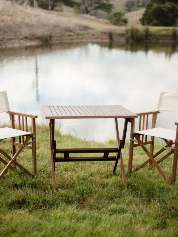 Maculata Folding Table with 2 Directors Chairs