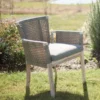 Whicker Highback Chair – White