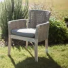 Whicker Highback Chair White
