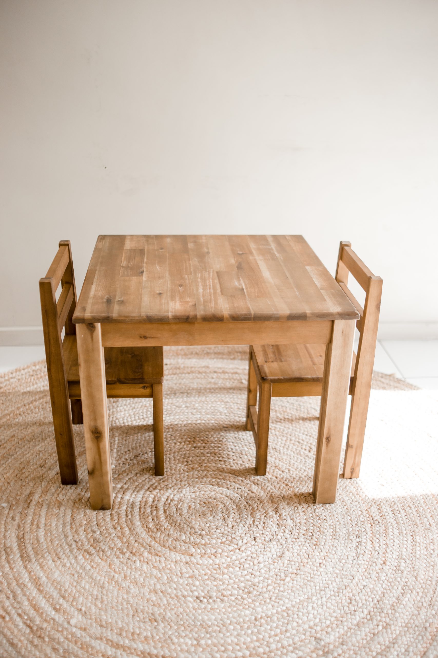 Hardwood Table with 2 Standard Chairs QFurniture