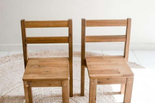 Stackable Acacia Standard Chair - Set of 2