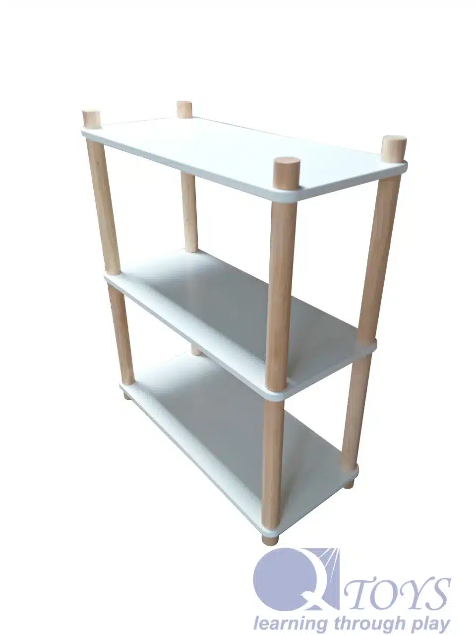 White Three Tier Bookshelf - Image 2