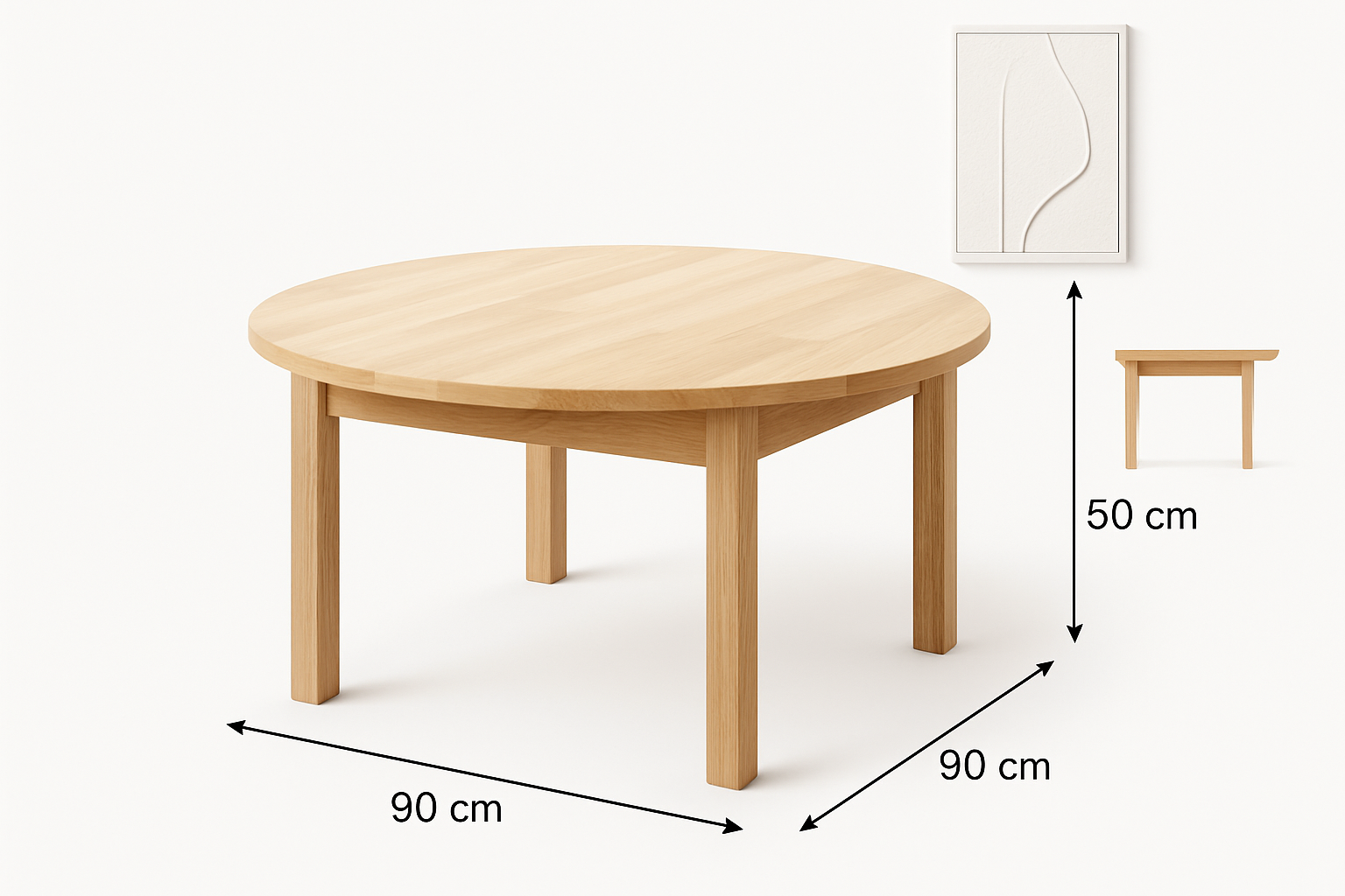 Large Round Table with 2 Stacking Chairs - Image 4