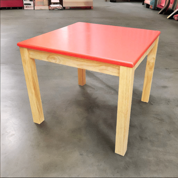 Red top Timber table - Image 2