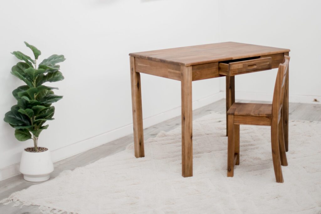 Hardwood Teen Study Desk and Matching Chair
