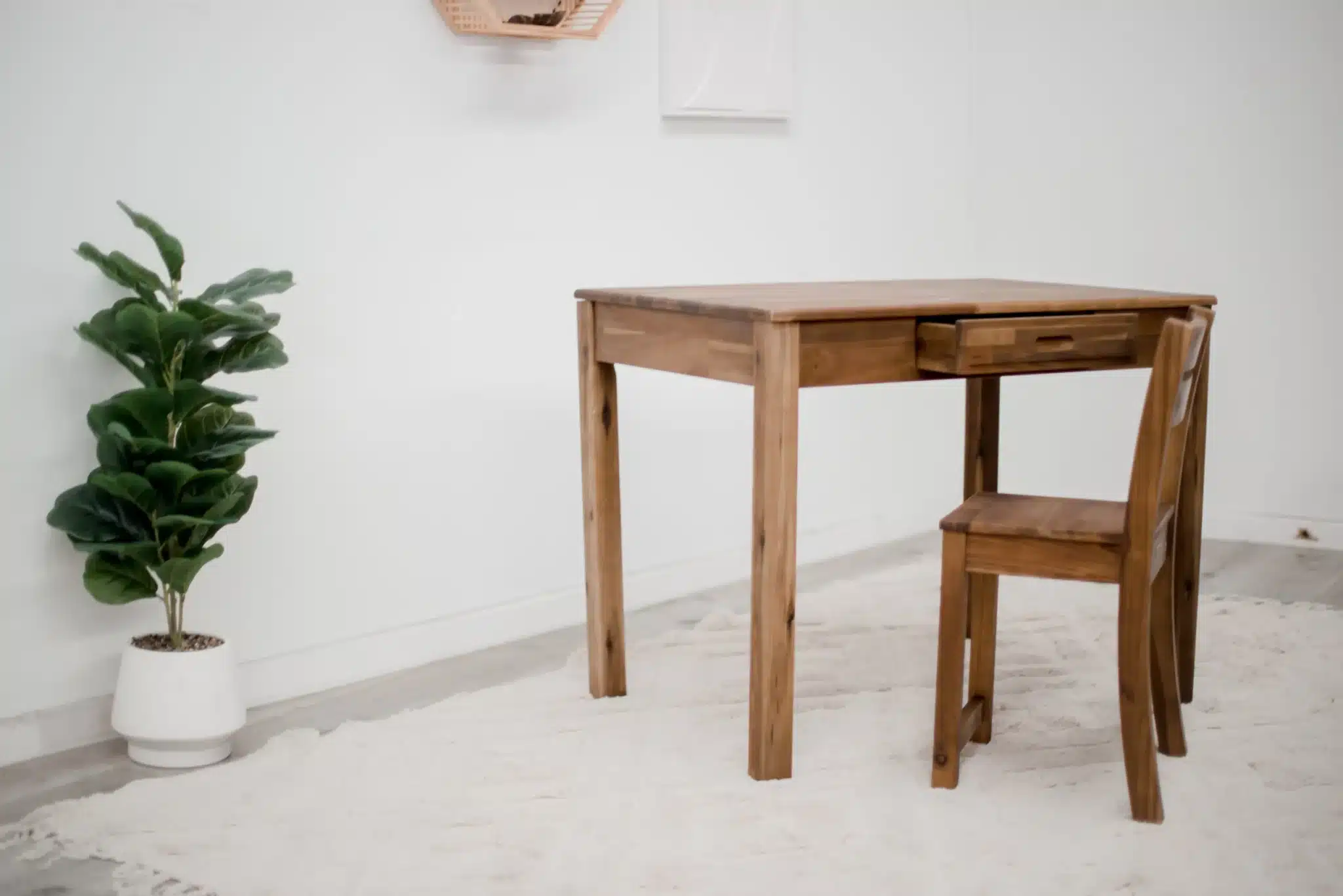 Hardwood Teen Study Desk and Matching Chair - Image 4