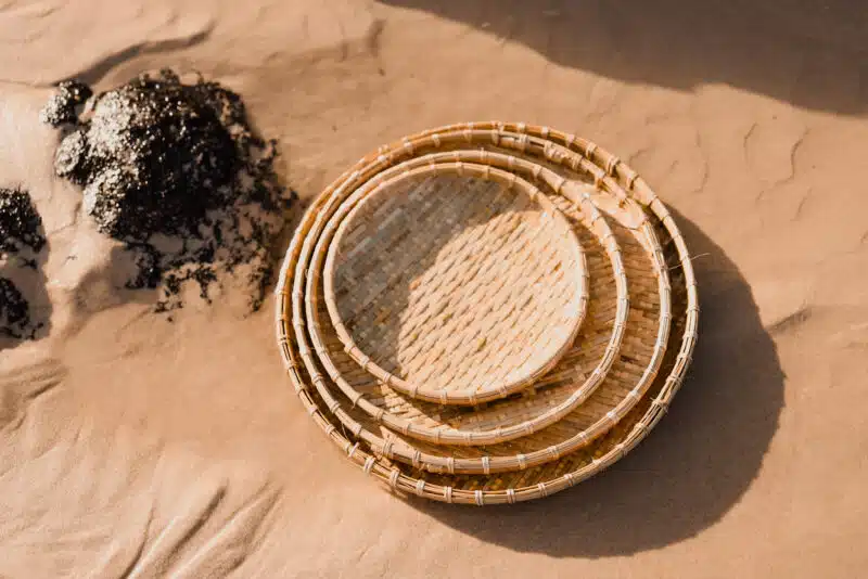 Bamboo Circle Tray Set - Image 4