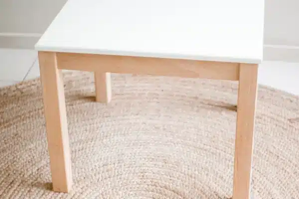 White top timber table