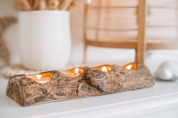 Tree Candle Holder 4 holes (set of 2)