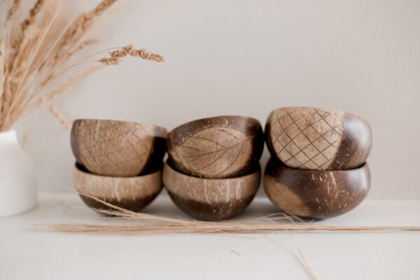 Patterned Coconut Rice Bowls Set of 6