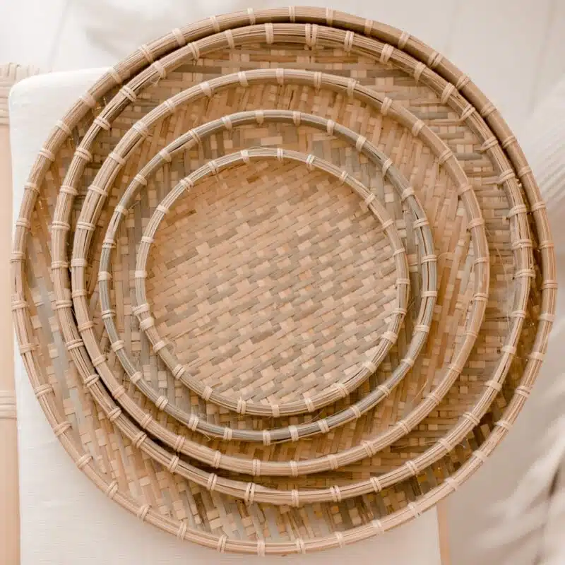 Bamboo Circle Tray Set - Image 5