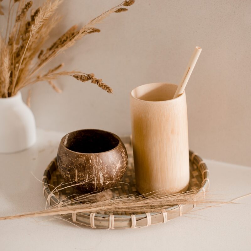 Bamboo Circle Tray Set - Image 2