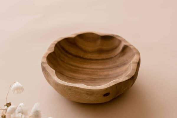 Flower Wooden Bowl
