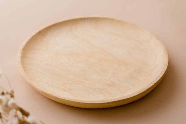 10 Inch Round Wooden Plate