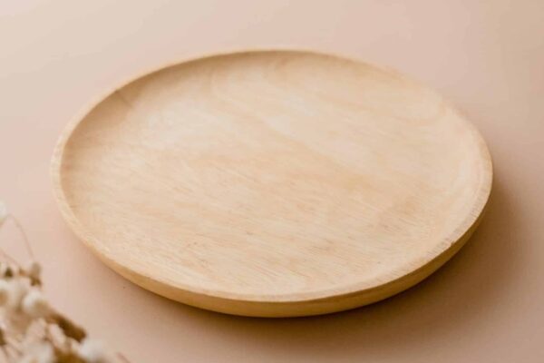 10 Inch Round Wooden Plate