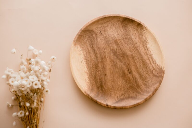 12 Inch Round Wooden Plate - Image 2