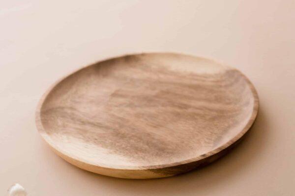 12 Inch Round Wooden Plate