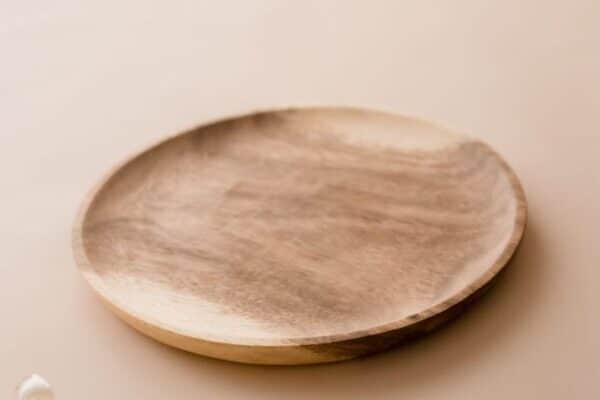 12 Inch Round Wooden Plate
