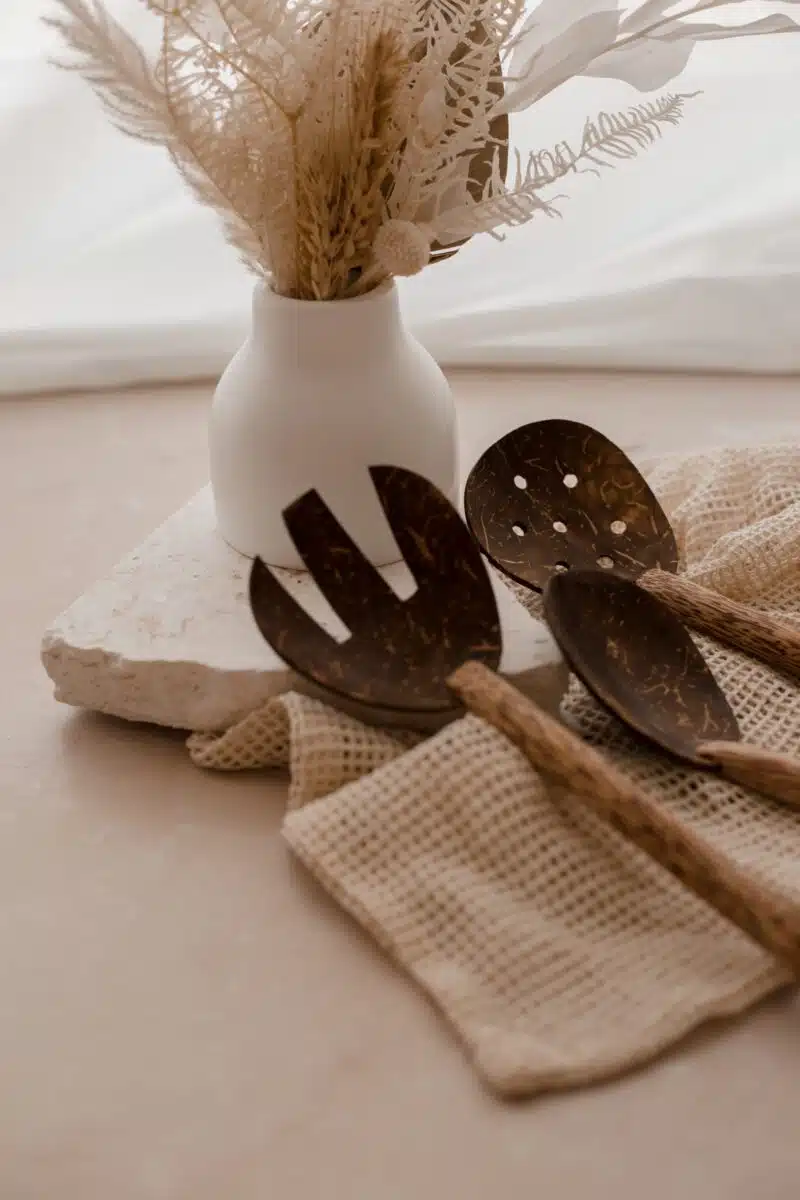 Coconut Salad Spoon and Fork Set - Image 3