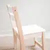 White seat stacking chair