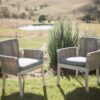 Whicker Highback Chair Twinset White on balcony