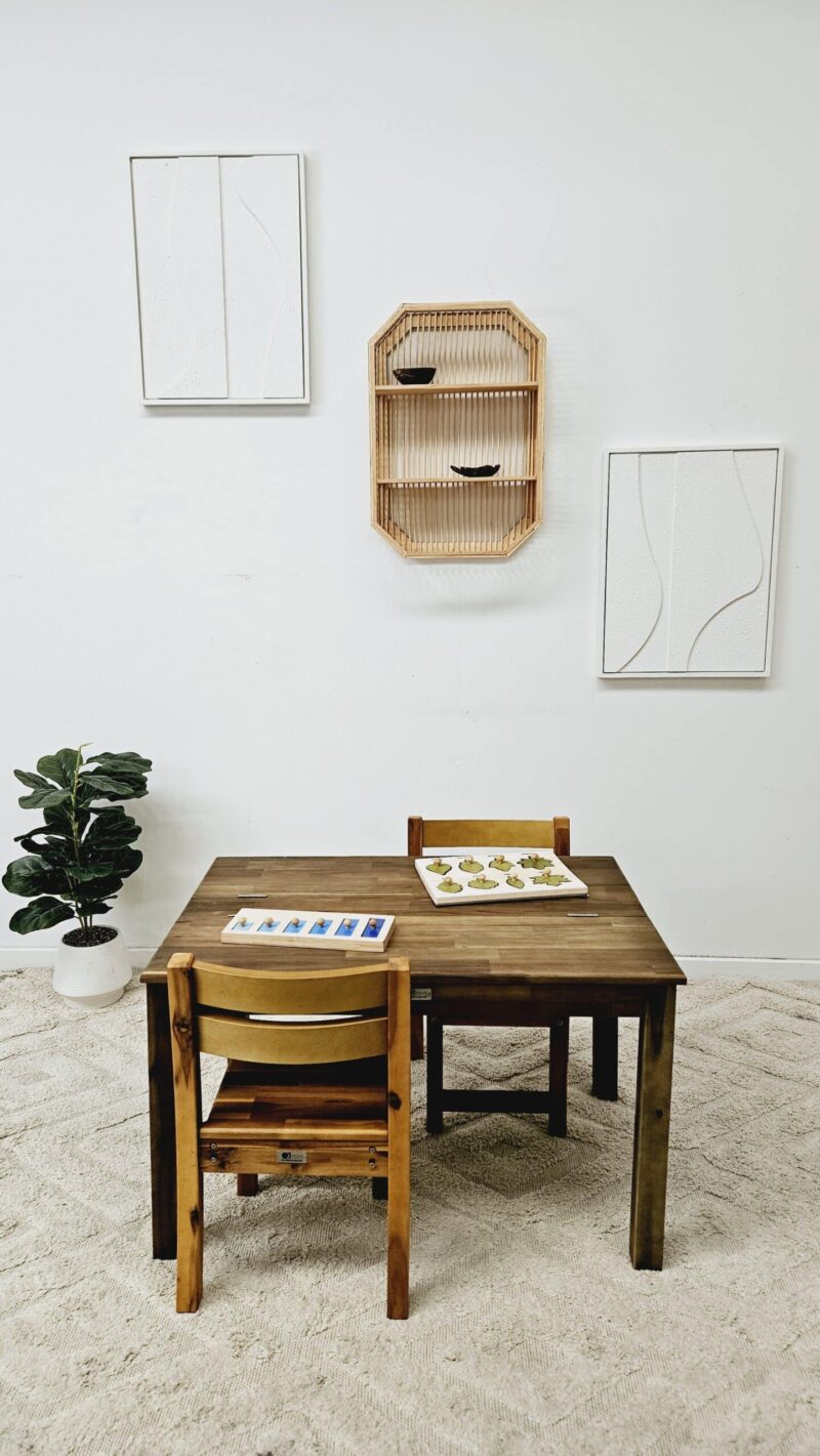 Two Chair Study Table Study Desk and 2 Stacking Chairs – QFurniture