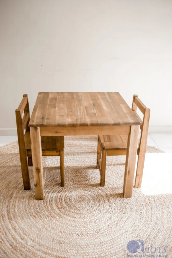 Hardwood Table with 2 Standard Chairs-032042