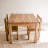Hardwood Table with 2 Standard Chairs-032042