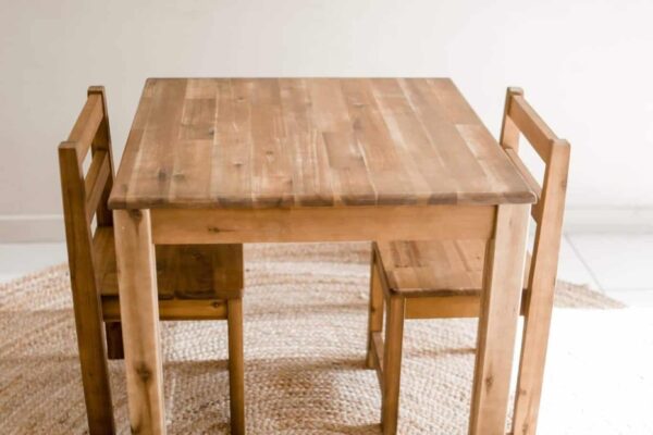 Hardwood Table with 2 Standard Chairs-032042
