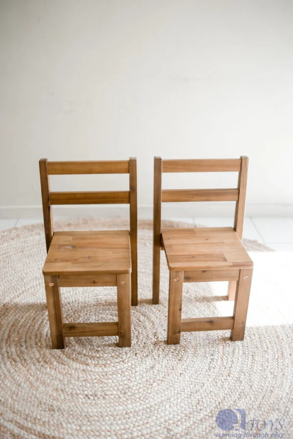 Stackable Acacia Standard Chair - Set of 2 -042