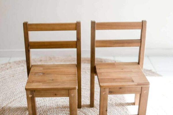 Stackable Acacia Standard Chair - Set of 2 -042