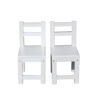 White timber Standard Chairs – Set of 2 - 091