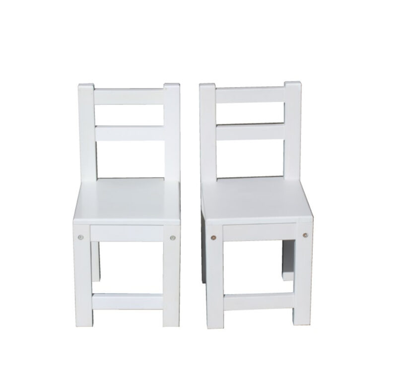 White timber Standard Chairs – Set of 2 - 091