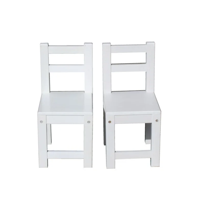 White timber Standard Chairs – Set of 2 - 091
