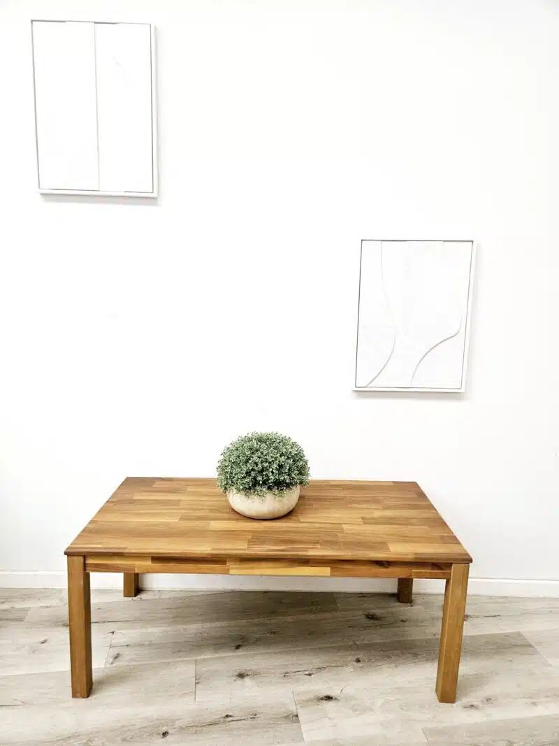 Hardwood Rectangular Table with 2 Standard Chairs - Image 4