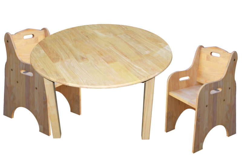 Medium Round Table and 2 Toddler Chairs - Image 5