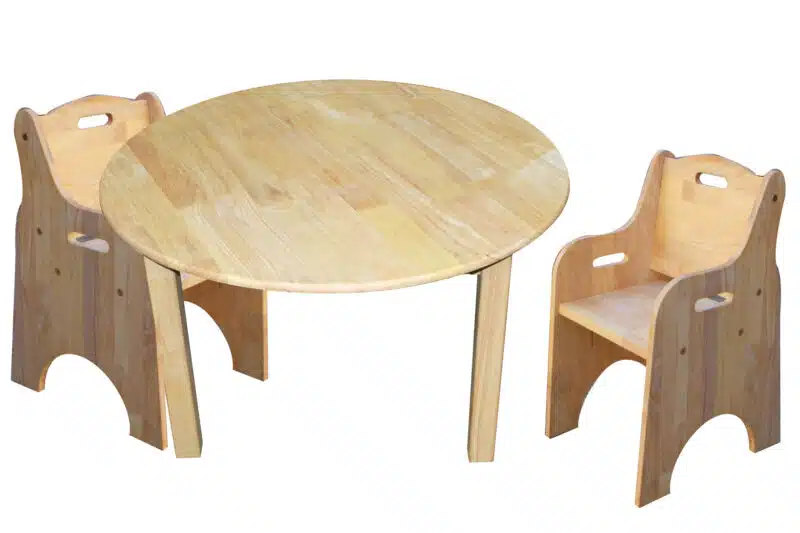 Medium Round Table and 2 Toddler Chairs - Image 5