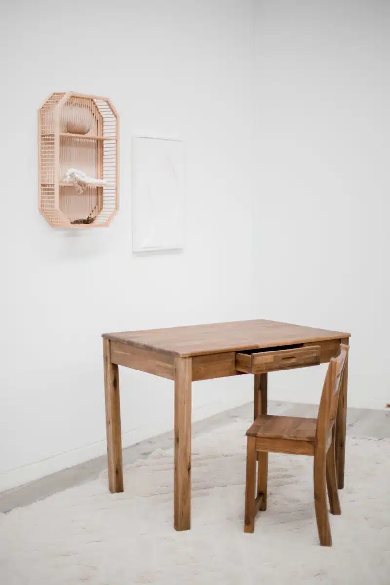 Hardwood Teen Study Desk and Matching Chair - Image 5