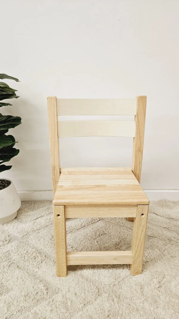 Rubber Wood Stacking Chairs - Set of 2
