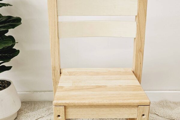 Rubber Wood Stacking Chairs - Set of 2