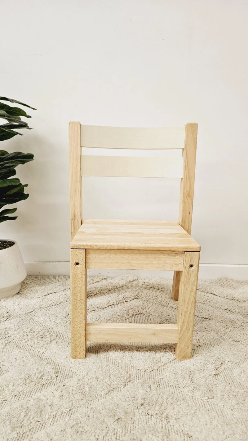 Rubber Wood Stacking Chairs - Set of 2 - Image 2