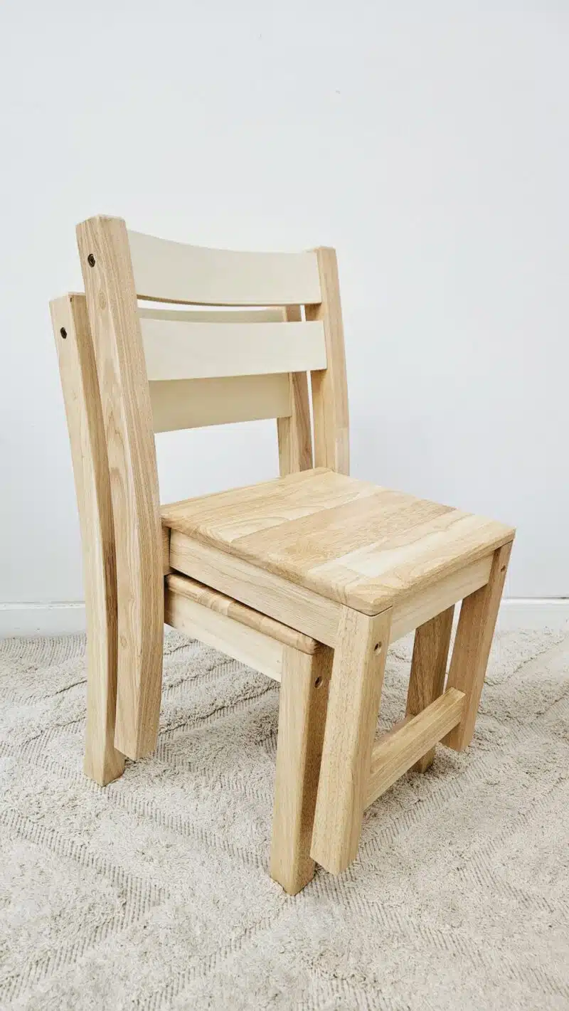 Medium Round Table with 2 Stacking Chairs - Image 5