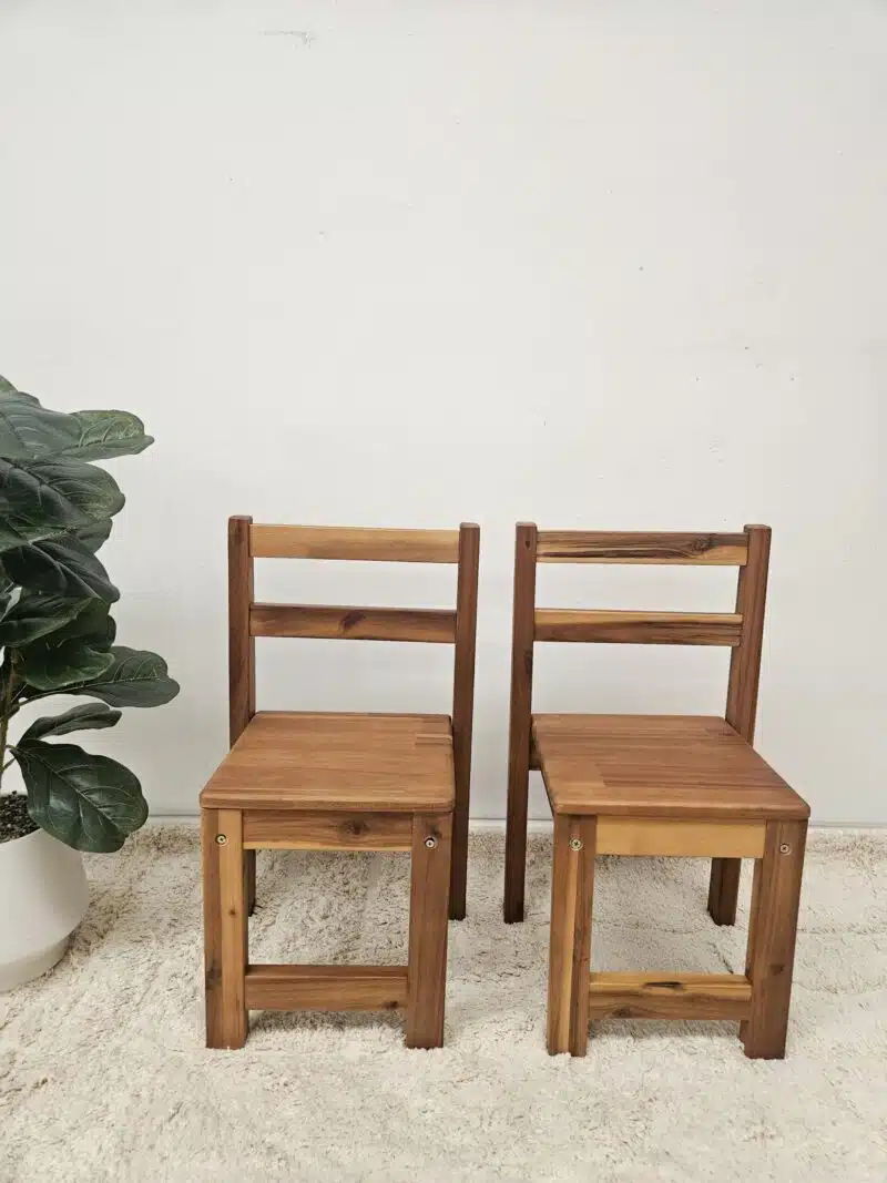 Hardwood Rectangular Table with 2 Standard Chairs - Image 5