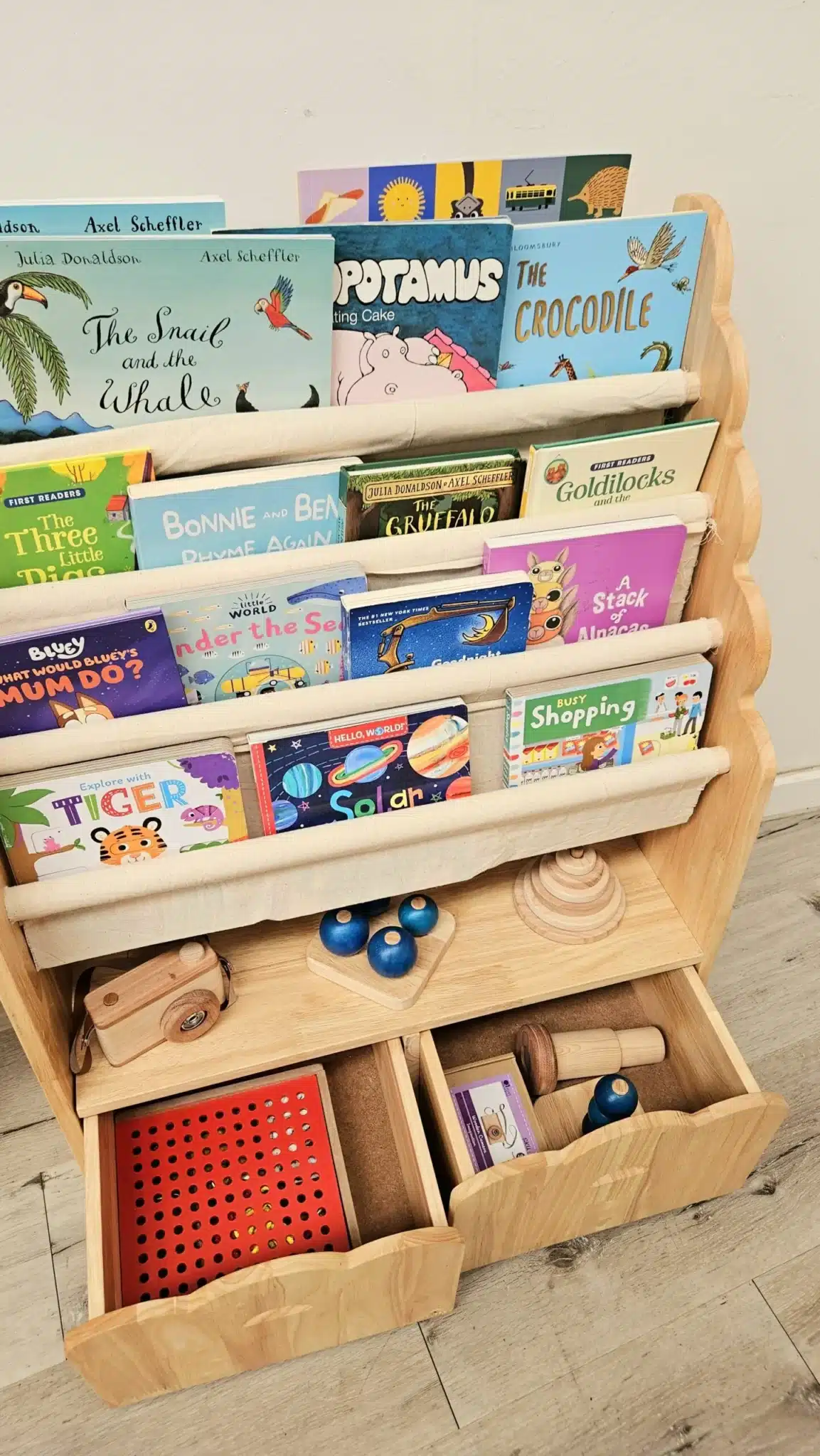 4 Tier Bookshelf & Drawers - Image 4