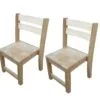Rubber Wood Stacking Chairs - Set of 2 - 071